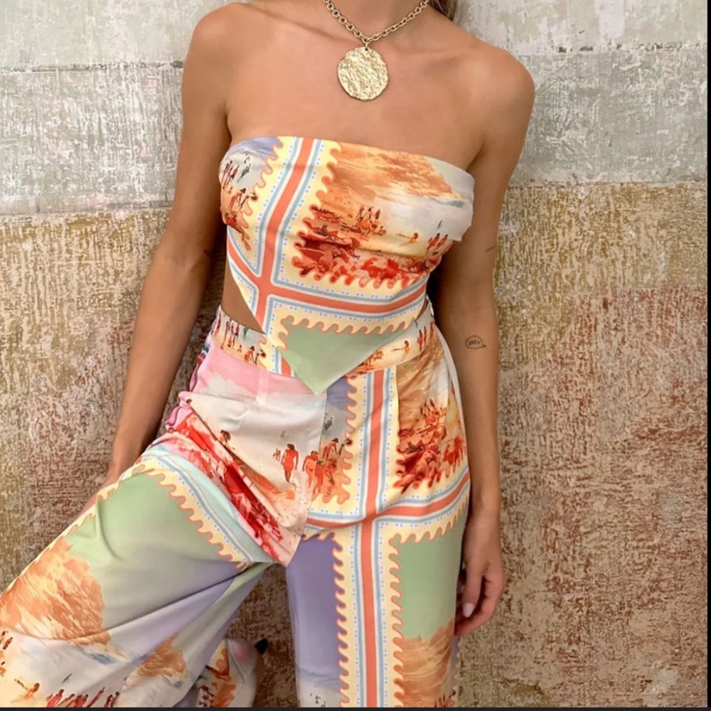 12th Tribe Kira Strapless Bandana Top